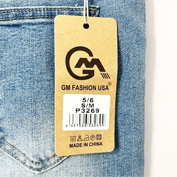GM Fashion USA P3269 Skinny Destroyed Jeans Size 5/6 - Picture 6 of 10